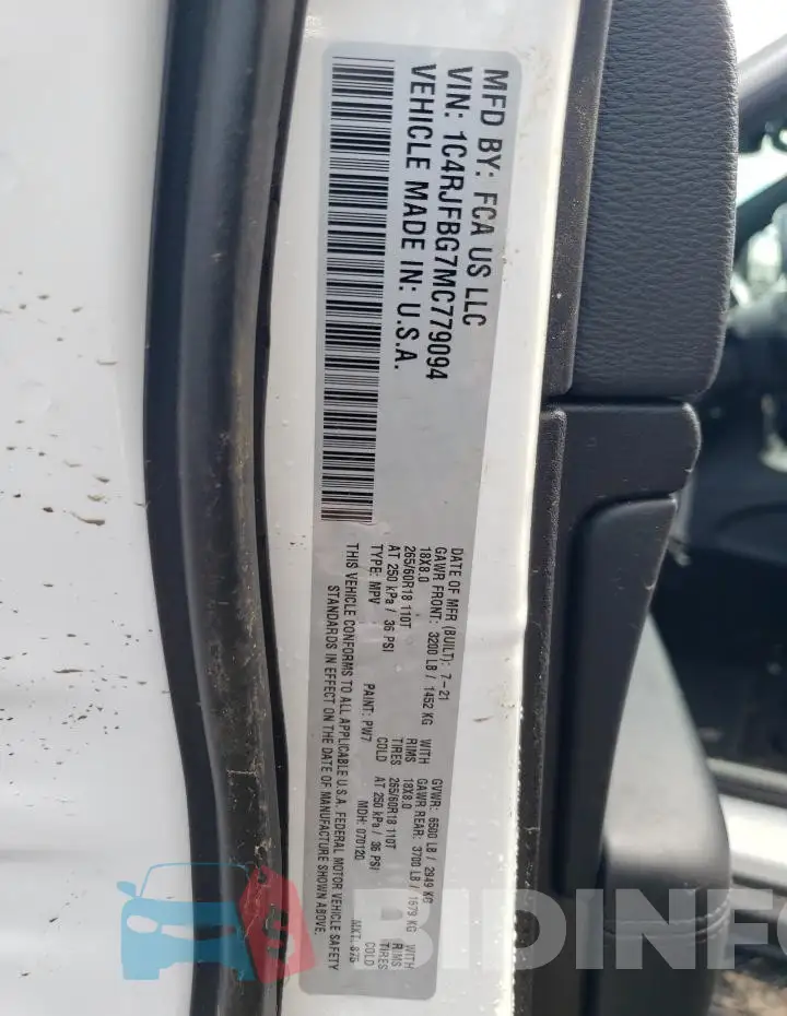 1C4RJFBG7MC779094 Photo# 12