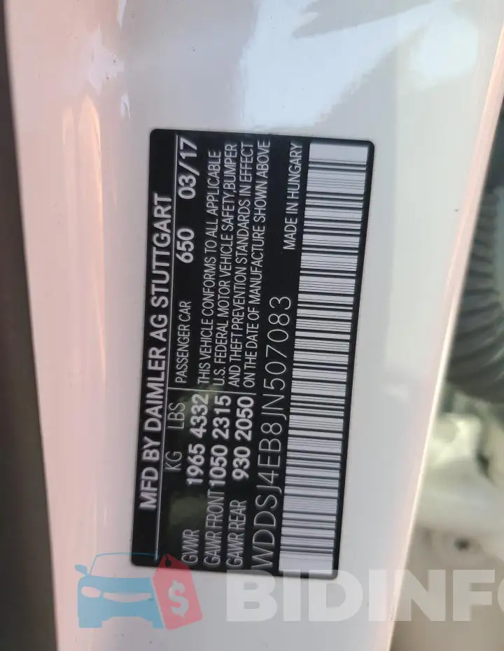 WDDSJ4EB8JN507083 Photo# 12