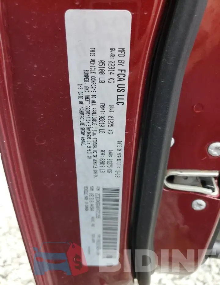 2C3CDXBGXKH721255 Photo# 12