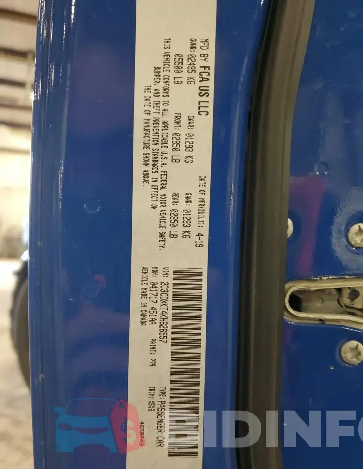 2C3CDXKT4KH626557 Photo# 12