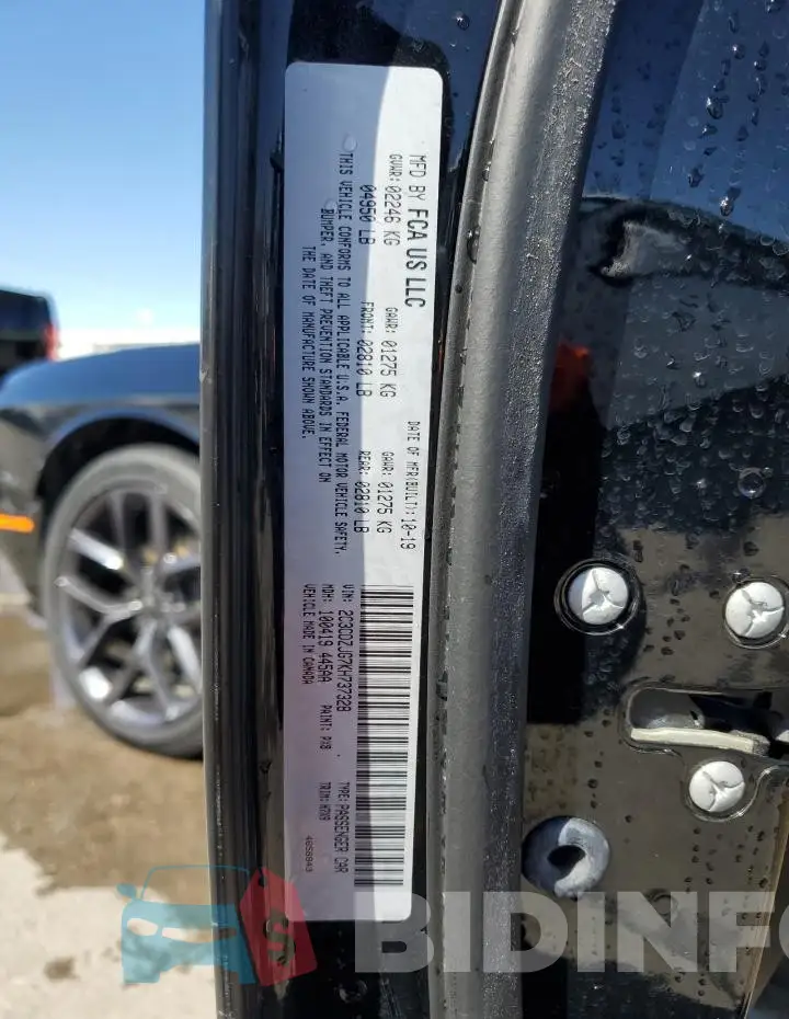 2C3CDZJG7KH737328 Photo# 12