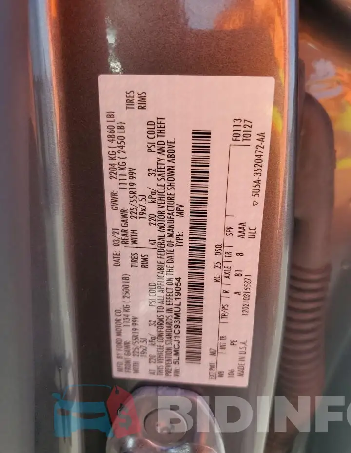 5LMCJ1C93MUL19054 Photo# 12