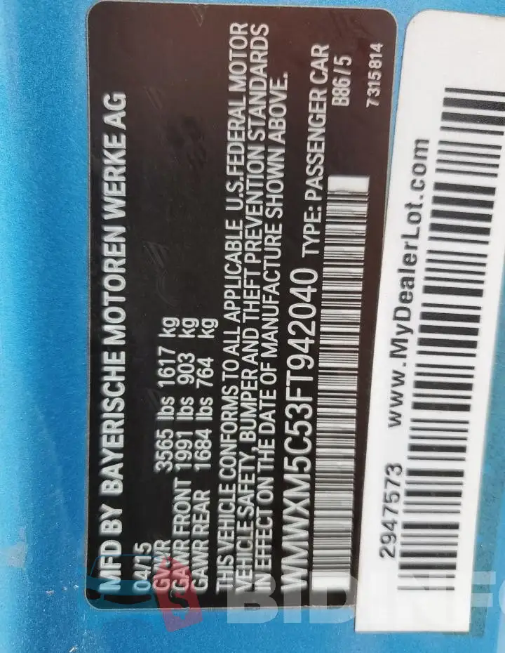 WMWXM5C53FT942040 Photo# 12