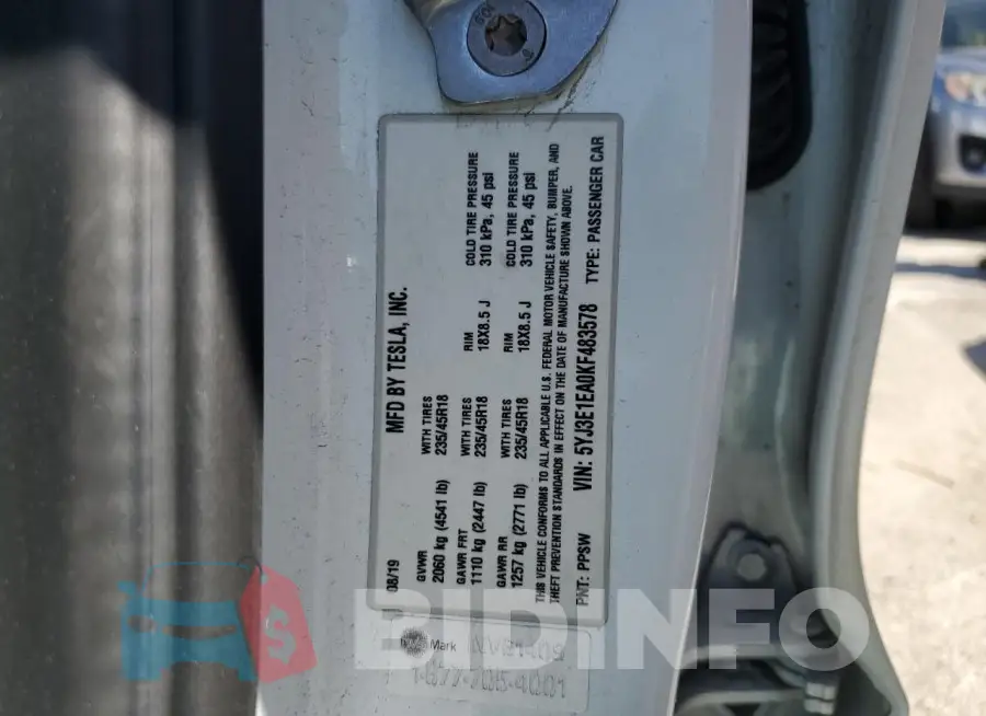 5YJ3E1EA0KF483578 Photo# 12