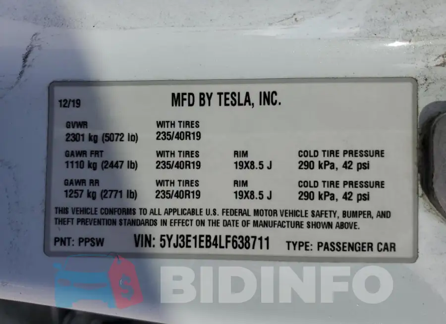 5YJ3E1EB4LF638711 Photo# 13