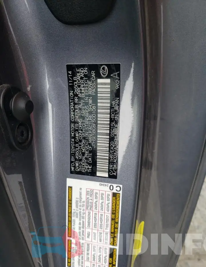 JTHSE5BC6F5001081 Photo# 13