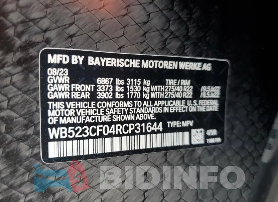 WB523CF04RCP31644 Photo# 14