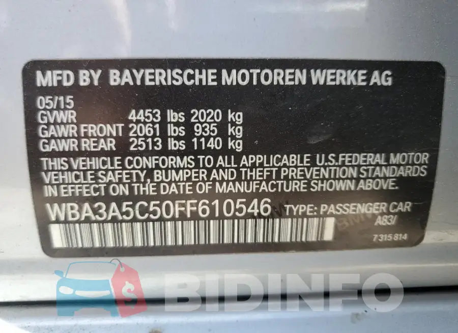 WBA3A5C50FF610546 Photo# 12