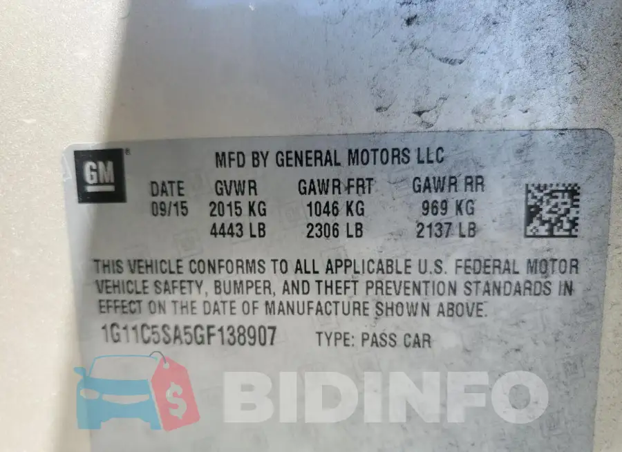 1G11C5SA5GF138907 Photo# 12