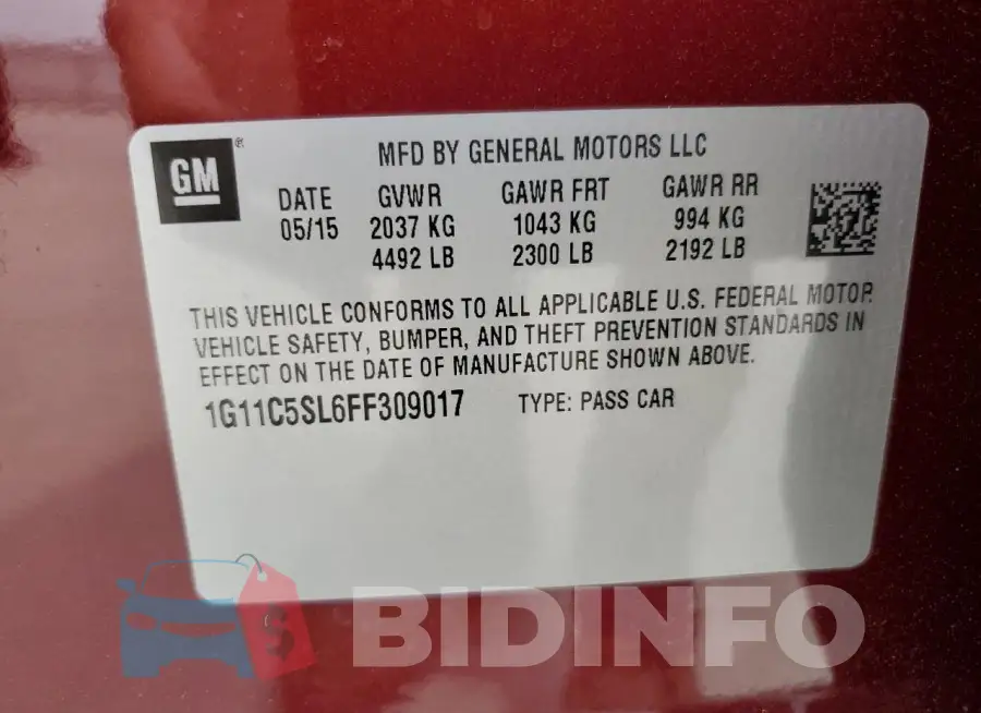 1G11C5SL6FF309017 Photo# 12