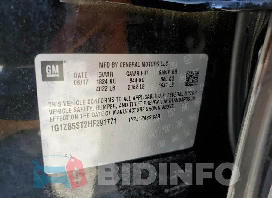 1G1ZB5ST2HF291771 Photo# 12