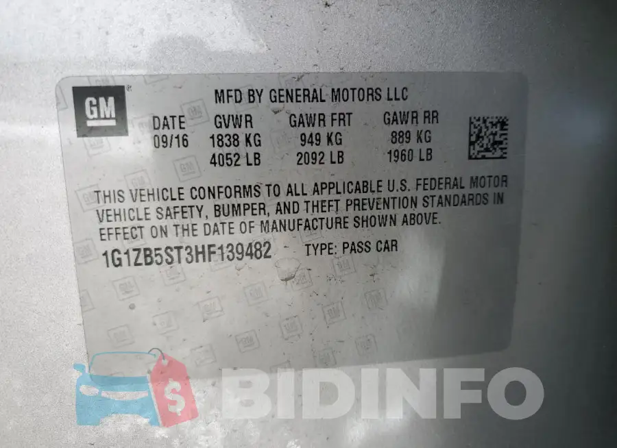 1G1ZB5ST3HF139482 Photo# 12