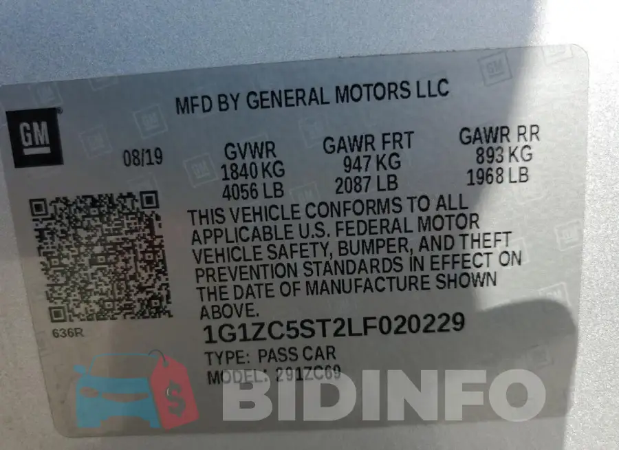 1G1ZC5ST2LF020229 Photo# 12