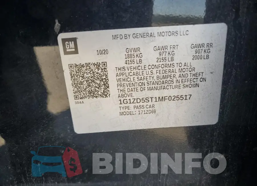 1G1ZD5ST1MF025517 Photo# 12