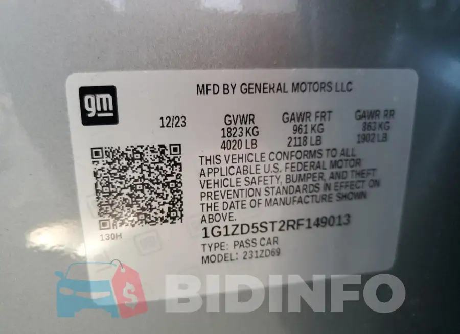 1G1ZD5ST2RF149013 Photo# 12