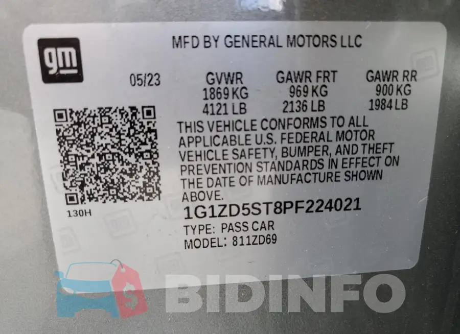 1G1ZD5ST8PF224021 Photo# 13