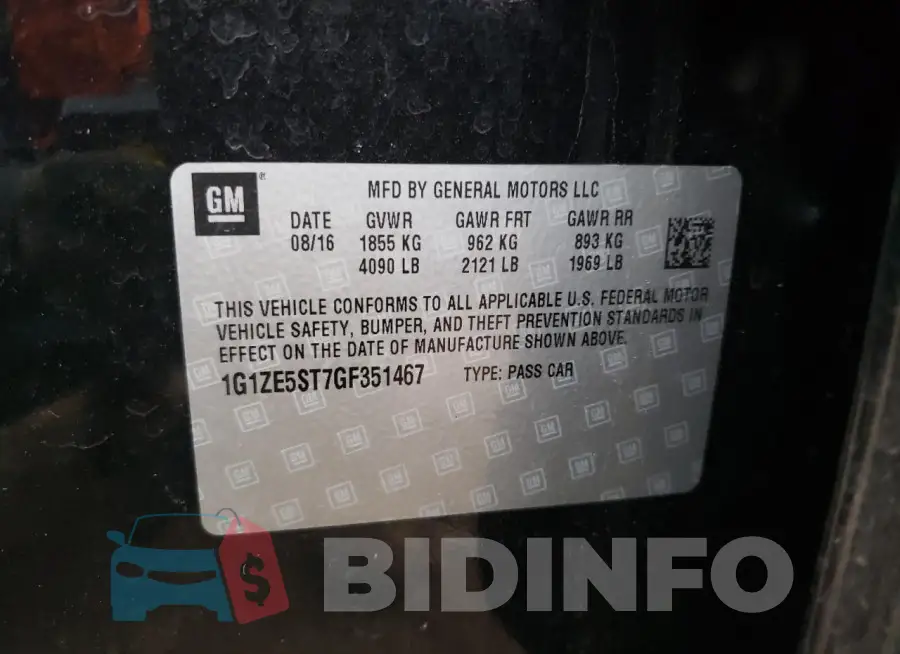 1G1ZE5ST7GF351467 Photo# 12