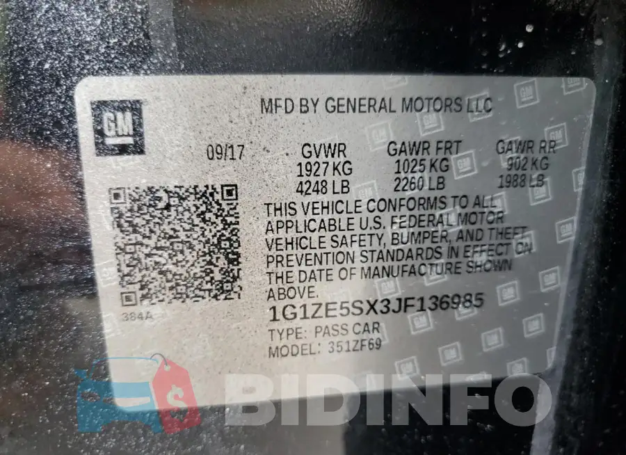 1G1ZE5SX3JF136985 Photo# 12