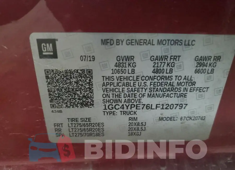 1GC4YPE76LF120797 Photo# 12