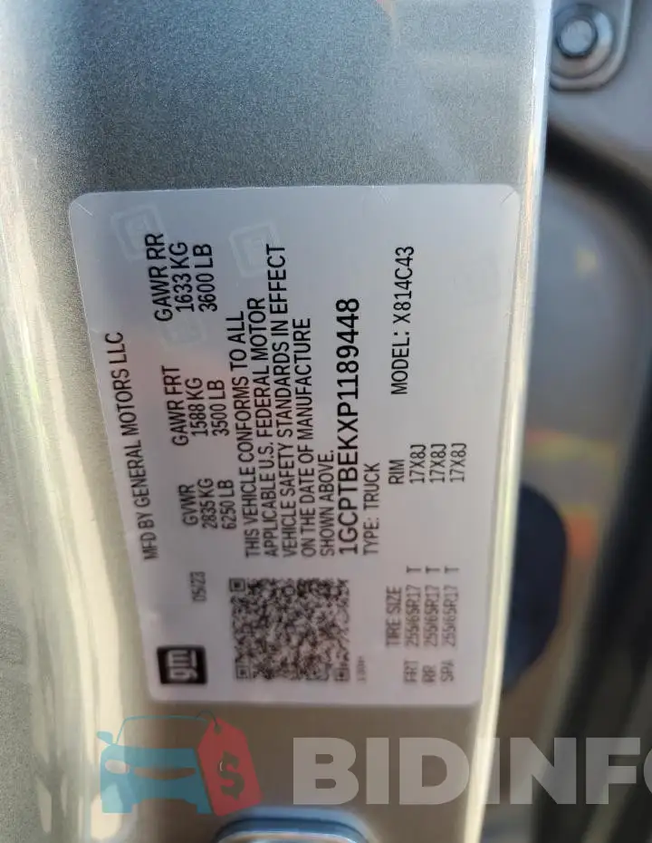 1GCPTBEKXP1189448 Photo# 12