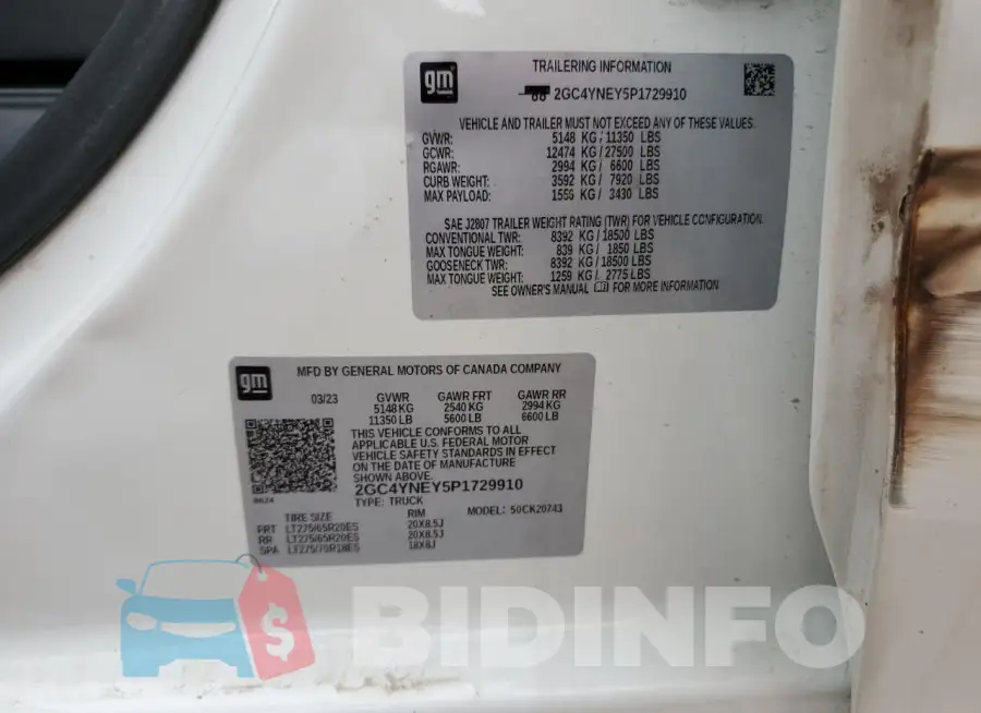 2GC4YNEY5P1729910 Photo# 12