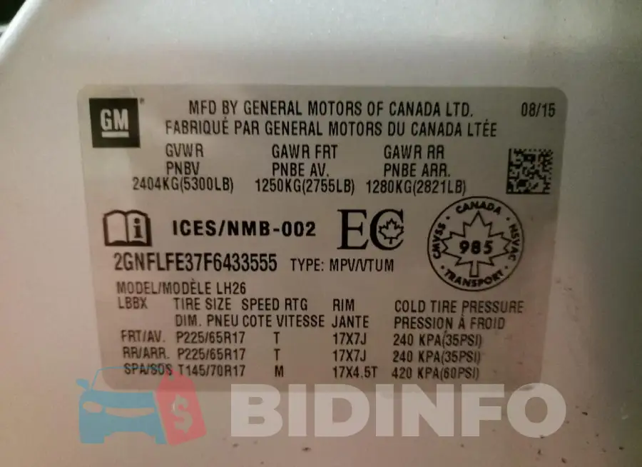 2GNFLFE37F6433555 Photo# 14