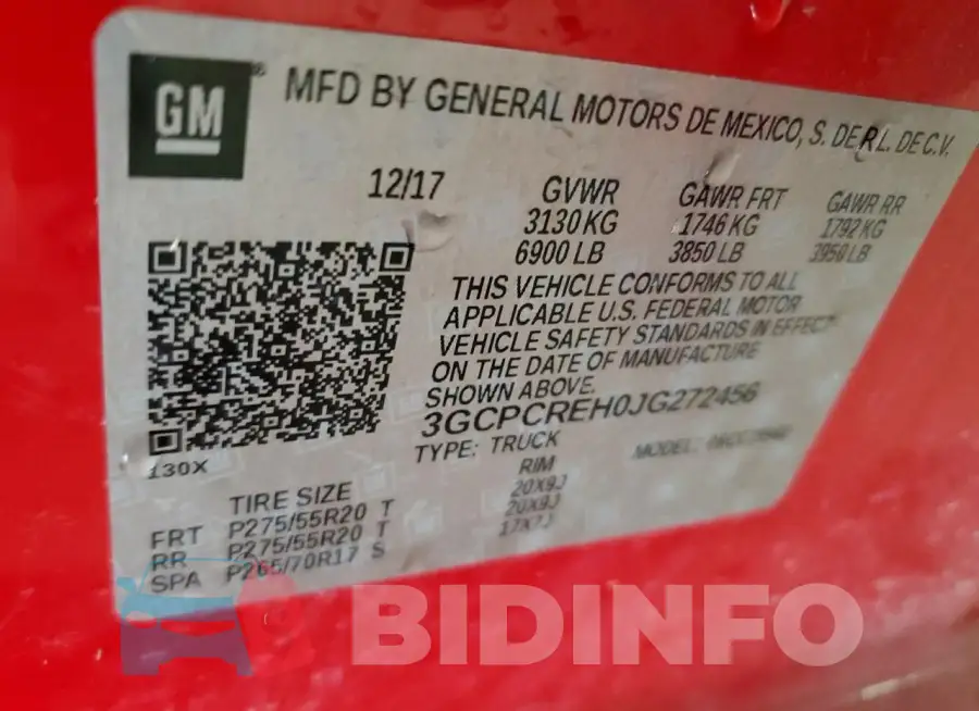 3GCPCREH0JG272456 Photo# 12