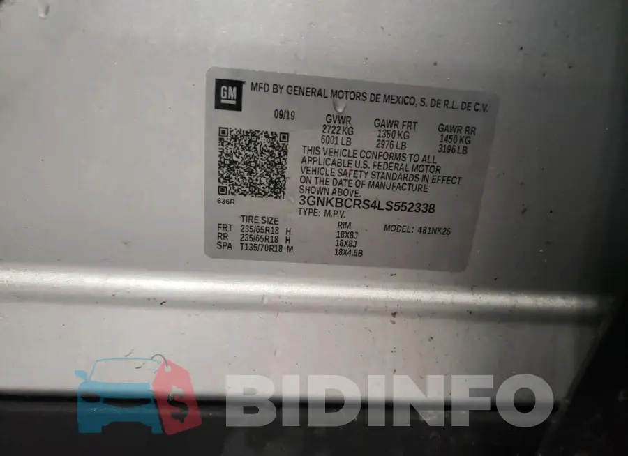 3GNKBCRS4LS552338 Photo# 14