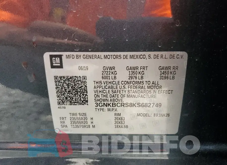 3GNKBCRS8KS682749 Photo# 13