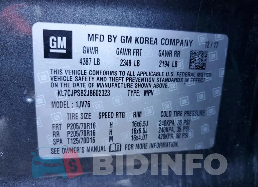 KL7CJPSB2JB602323 Photo# 12