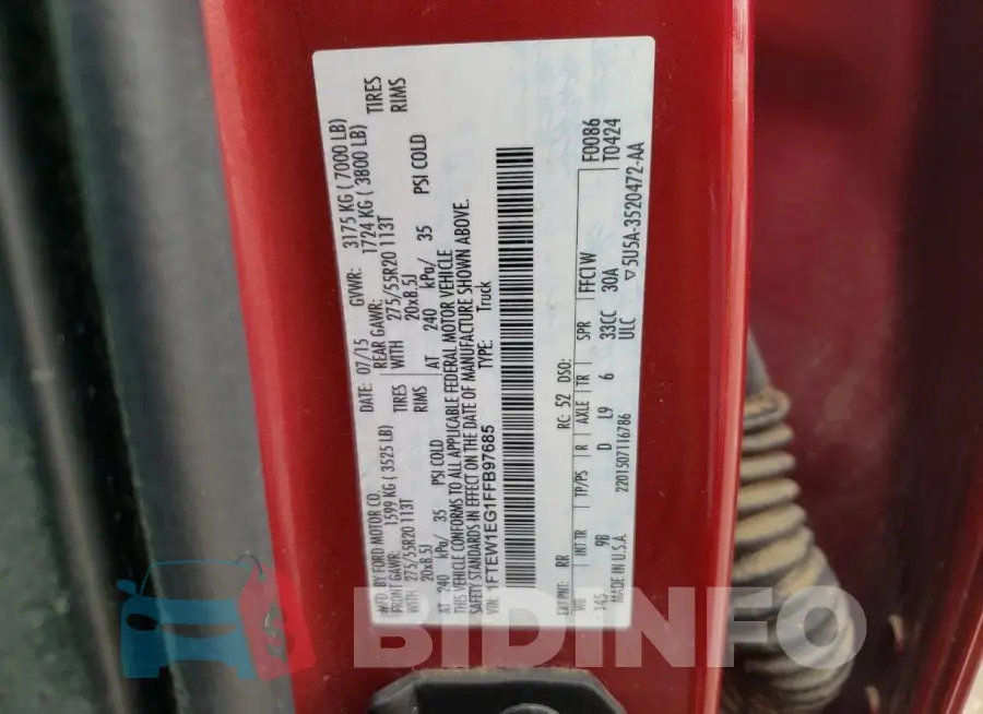 1FTEW1EG1FFB97685 Photo# 12