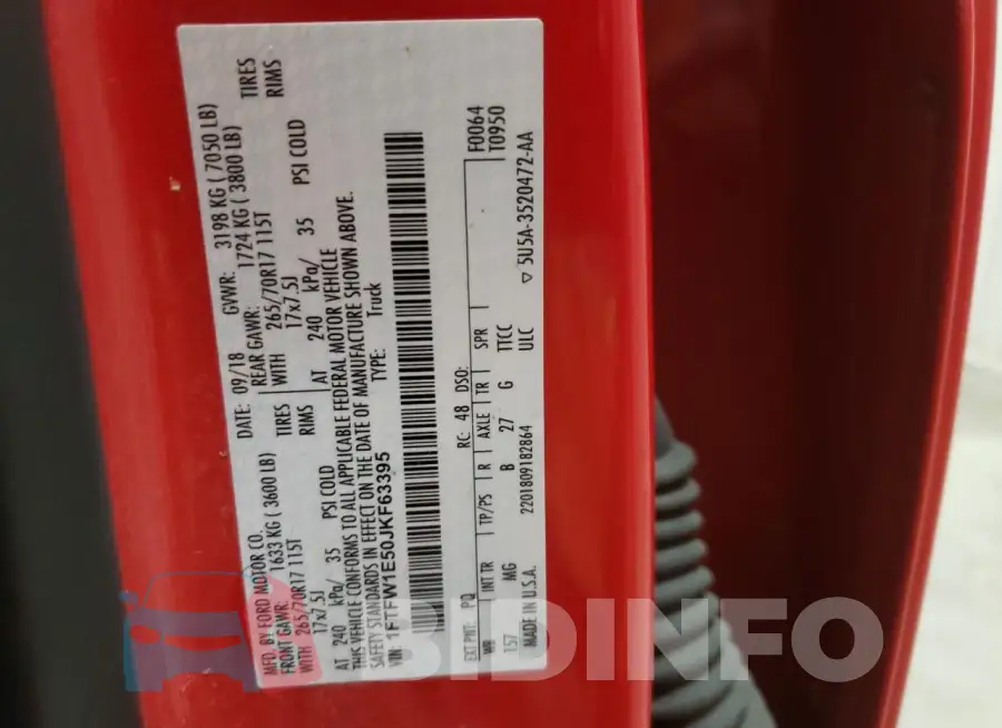 1FTFW1E50JKF63395 Photo# 12