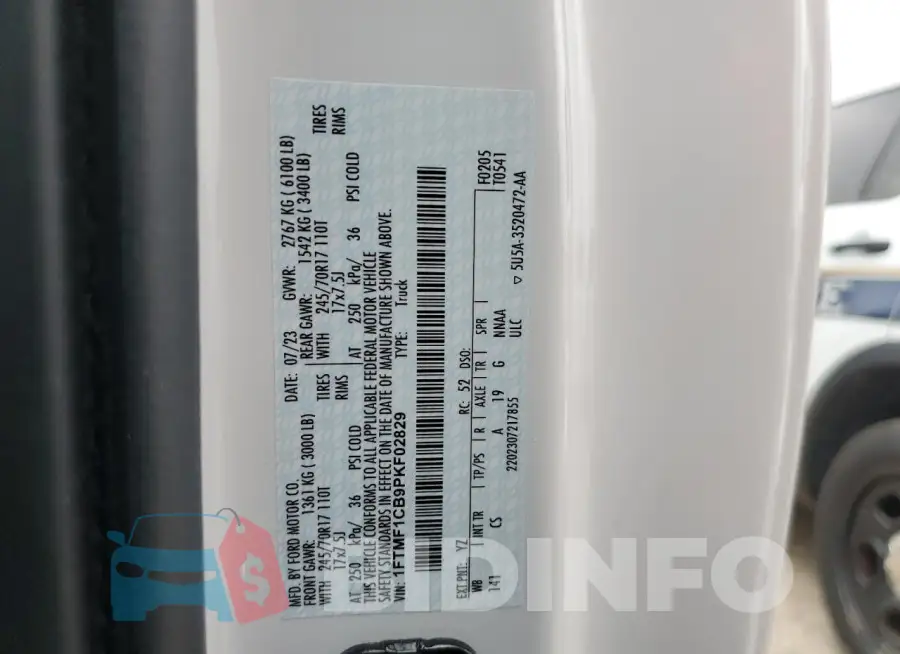 1FTMF1CB9PKF02829 Photo# 12