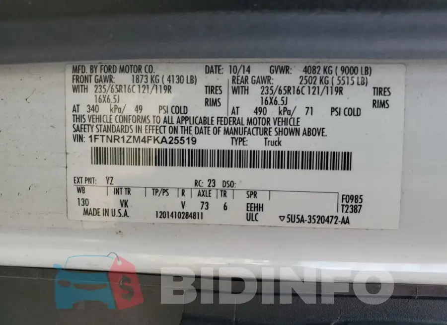 1FTNR1ZM4FKA25519 Photo# 14