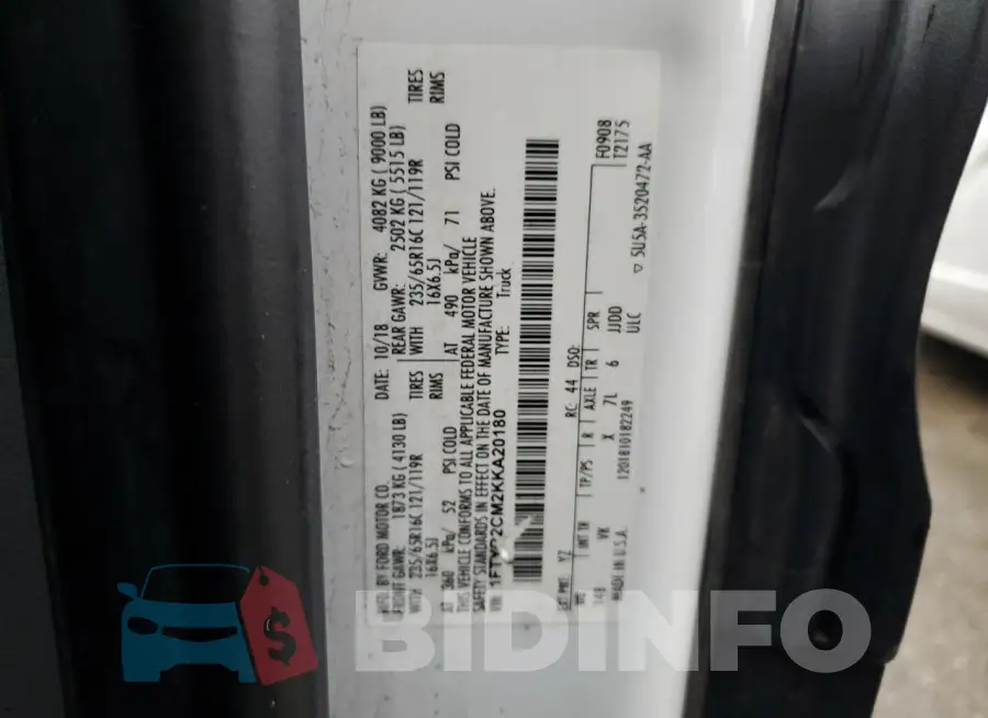 1FTYR2CM2KKA20180 Photo# 12