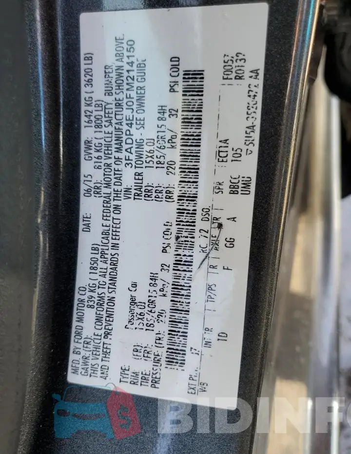 3FADP4EJ0FM214150 Photo# 12