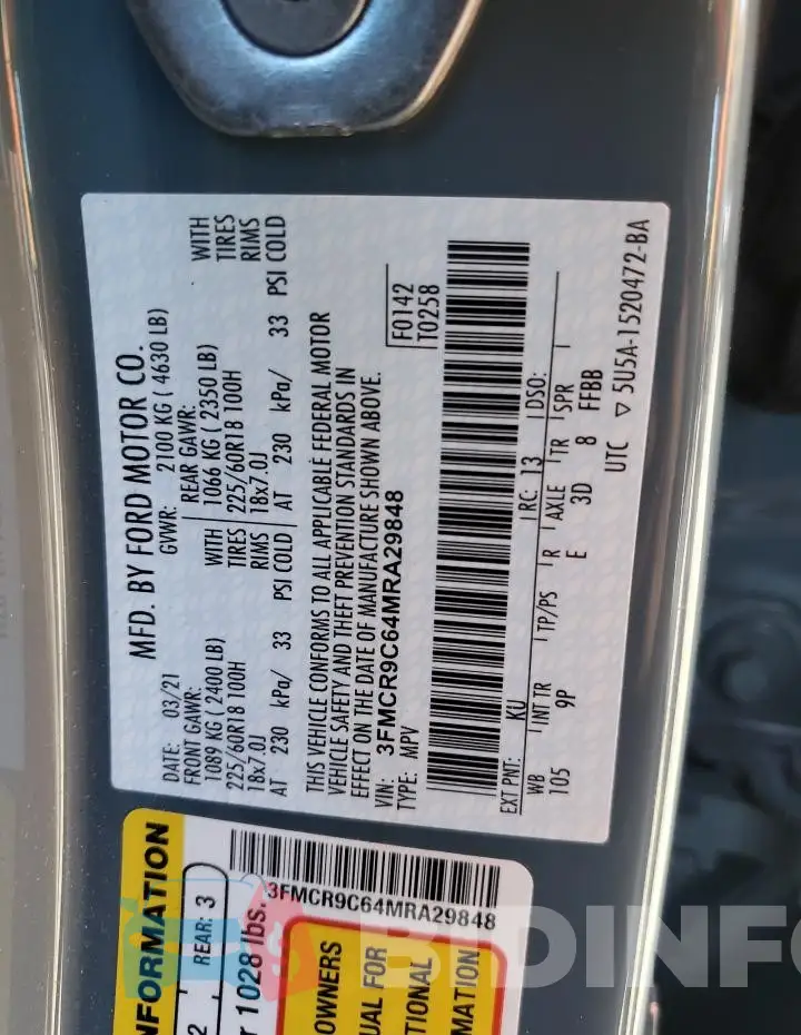 3FMCR9C64MRA29848 Photo# 14