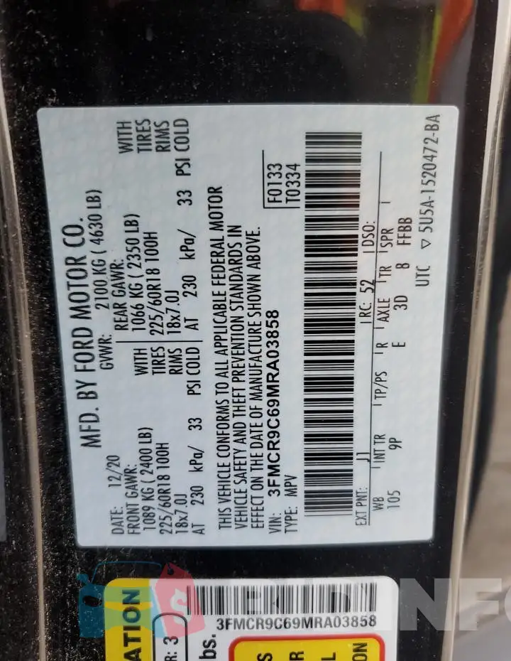 3FMCR9C69MRA03858 Photo# 13