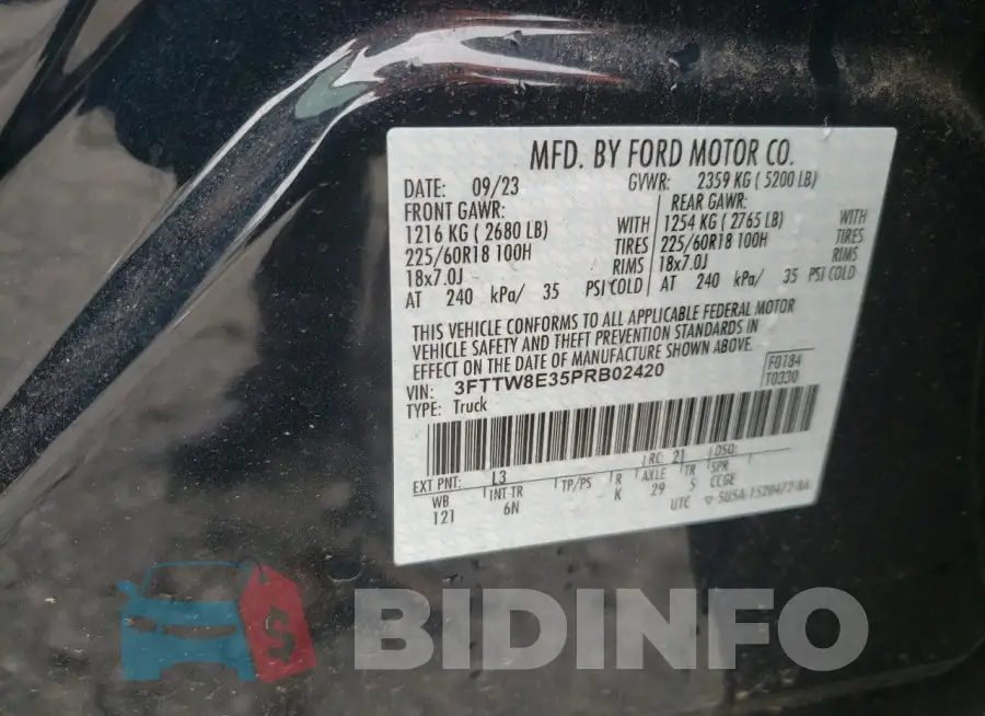 3FTTW8E35PRB02420 Photo# 12