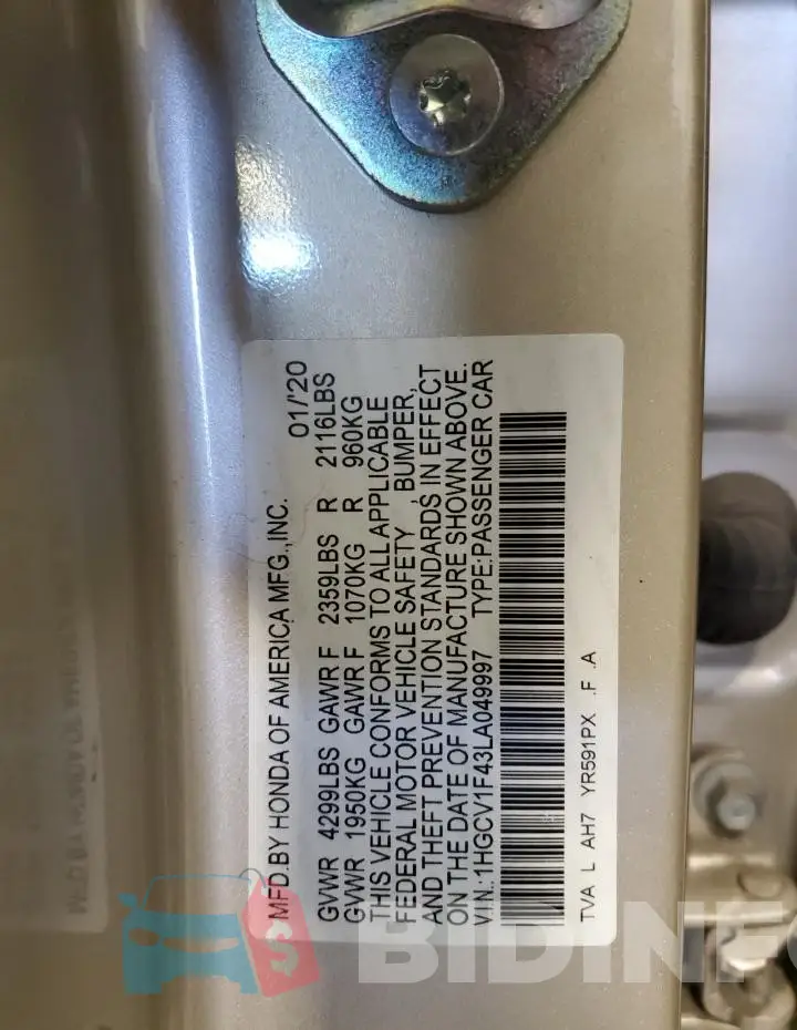 1HGCV1F43LA049997 Photo# 13