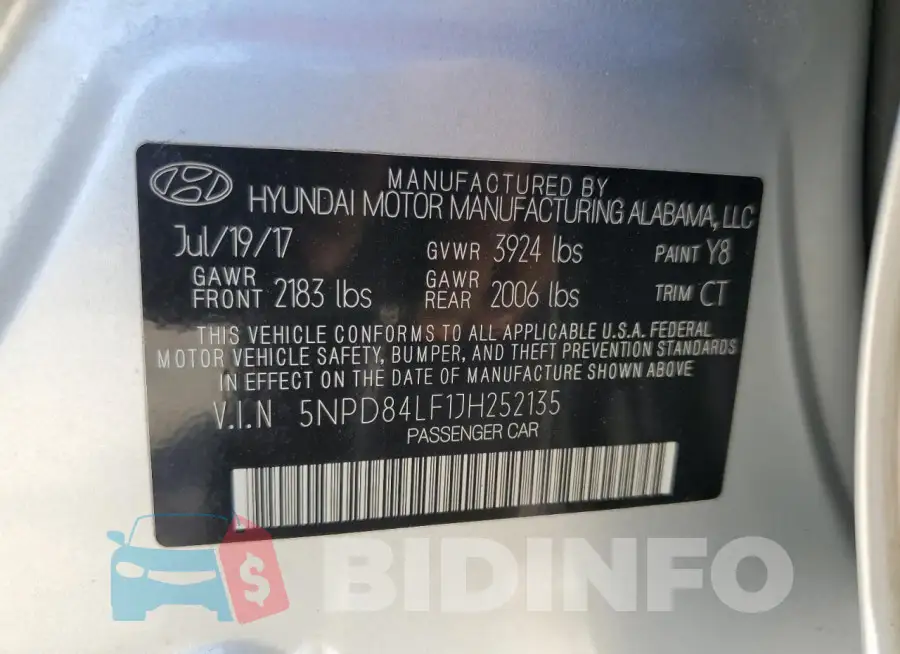 5NPD84LF1JH252135 Photo# 13