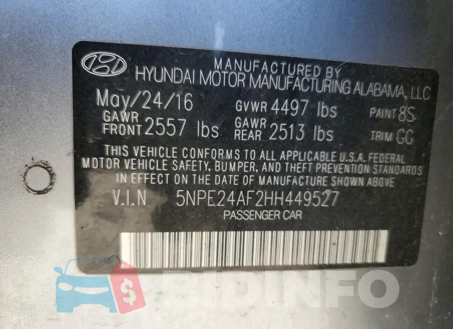 5NPE24AF2HH449527 Photo# 12