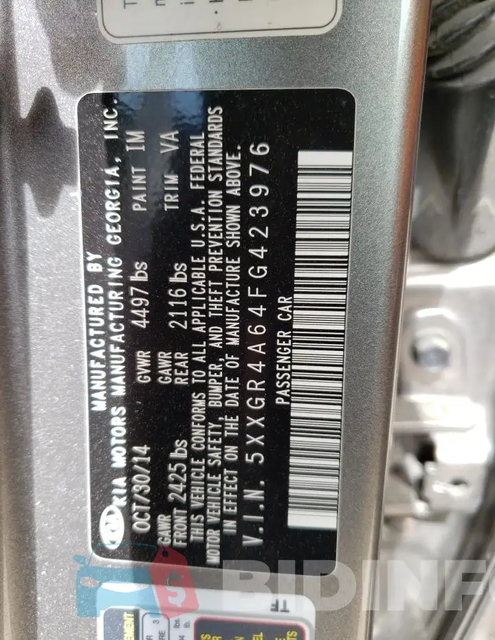 5XXGR4A64FG423976 Photo# 13