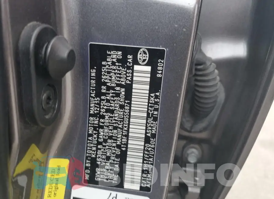 4T1BF1FKXGU556871 Photo# 12