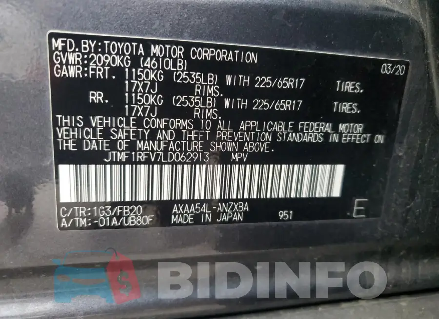 JTMF1RFV7LD062913 Photo# 12