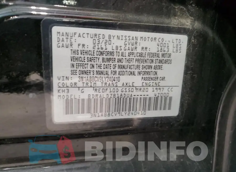 3N1AB8CV9LY240410 Photo# 12