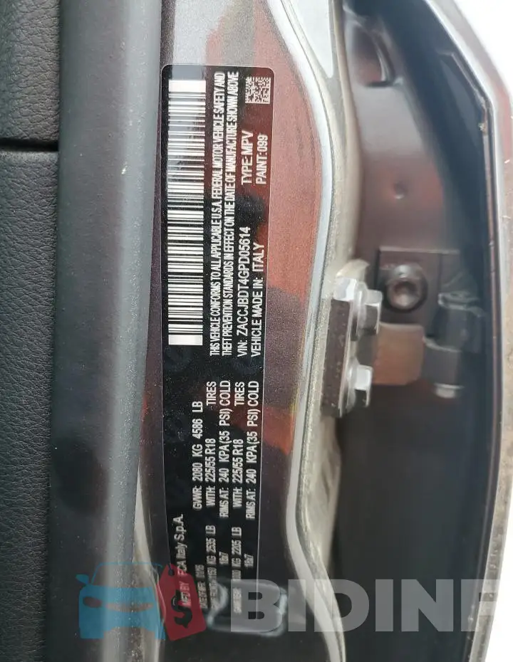 ZACCJBDT4GPD05614 Photo# 13