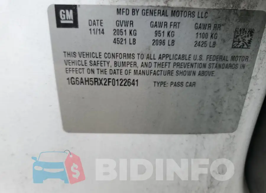 1G6AH5RX2F0122641 Photo# 12