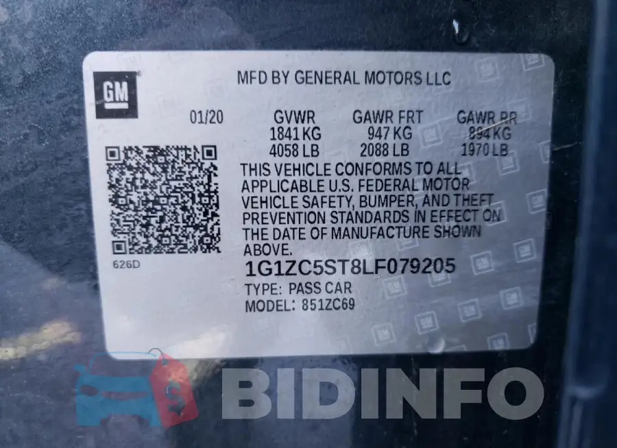 1G1ZC5ST8LF079205 Photo# 12