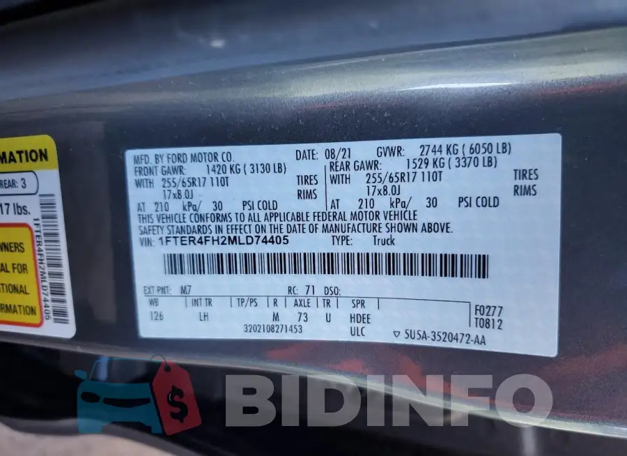 1FTER4FH2MLD74405 Photo# 12